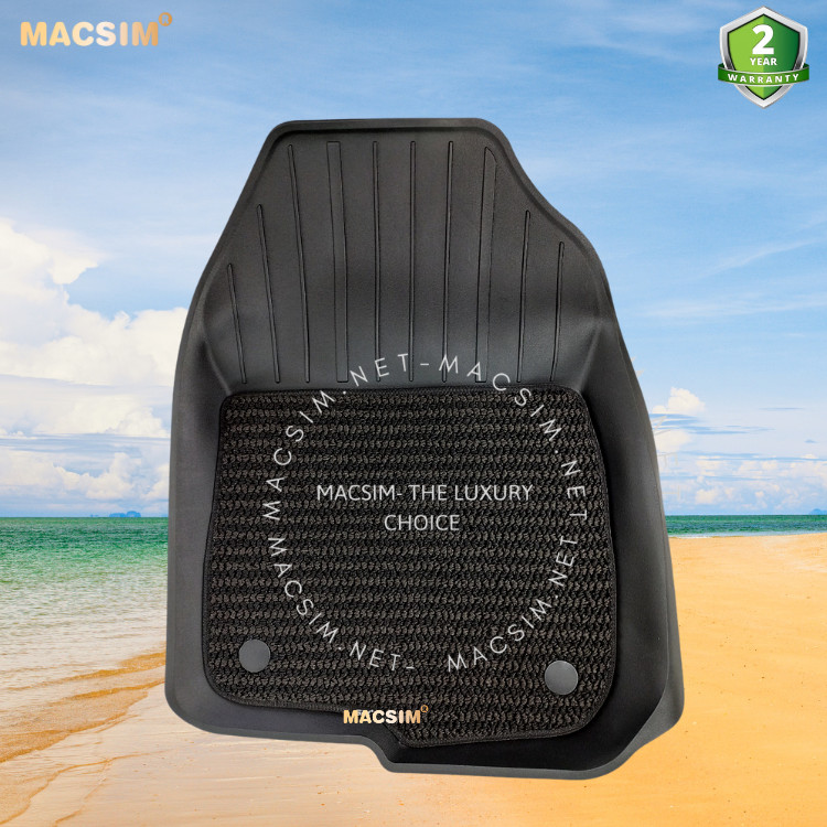 Thảm lót sàn 2 lớp xe ô tô Honda CRV 2018+ Nhãn hiệu Macsim 3W chất liệu nhựa TPE đúc khuôn cao cấp - màu đen