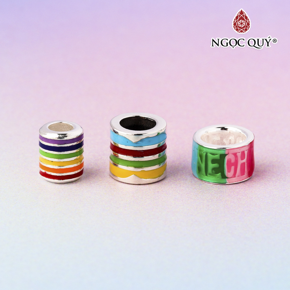 Charm chặn hạt 7 sắc cầu vồng - Ngọc Quý Gemstones