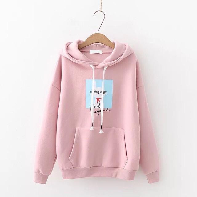 (Giá Sập Sàn) Áo Khoác Nỉ Hoodie H &amp; V Thời Trang Nữ Hình Cute mẫu nỉ mới nhất