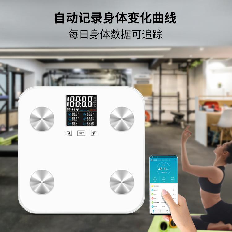 Phong cách mới nhất của Amazon home Bluetooth body fat scale fat smart APP màn hình màu trọng lượng cân điện tử kích thước lớn