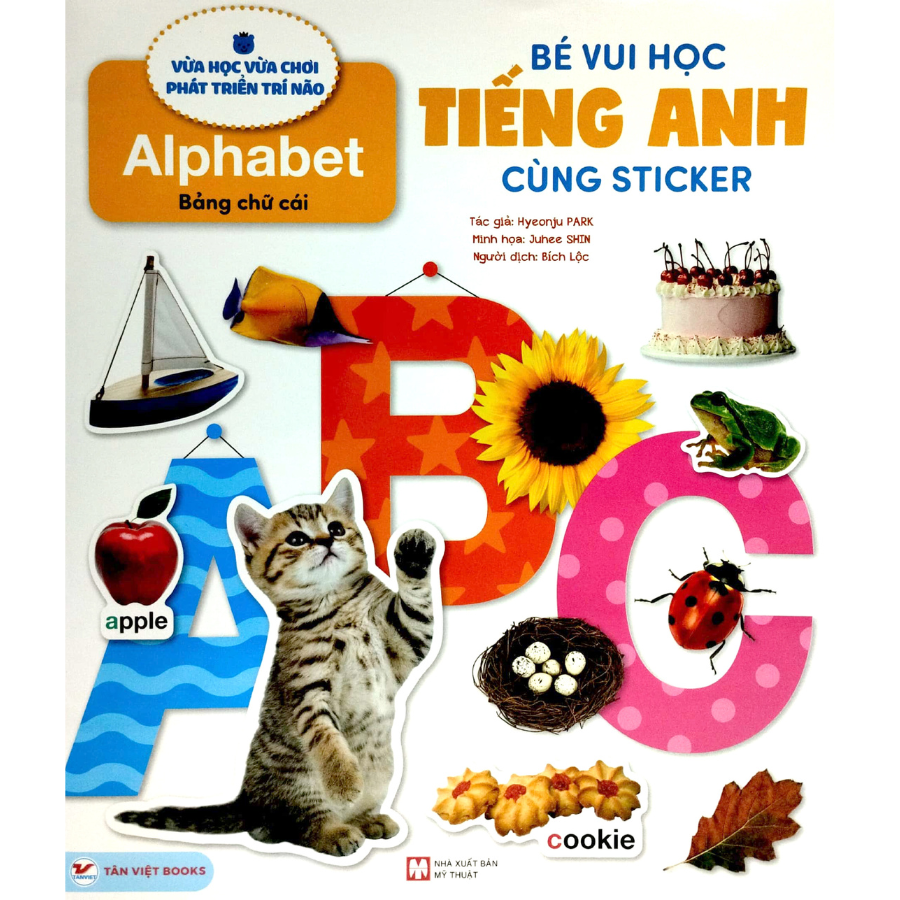 Combo: ( Trọn Bộ 5 Cuốn)  Bé vui học tiếng anh cùng Sticker: Số đếm và Màu sắc +  Trong vườn thú + Bảng chữ cái + Một ngày của tớ + Những từ vựng đầu tiên