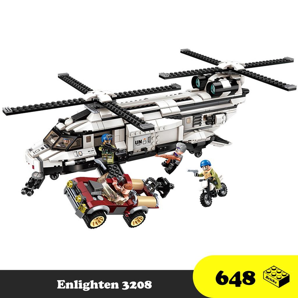 Enlighten 3208 - Đồ chơi Lắp ráp Máy bay trực thăng cỡ lớn - Enlighten Airplane Sky series operation