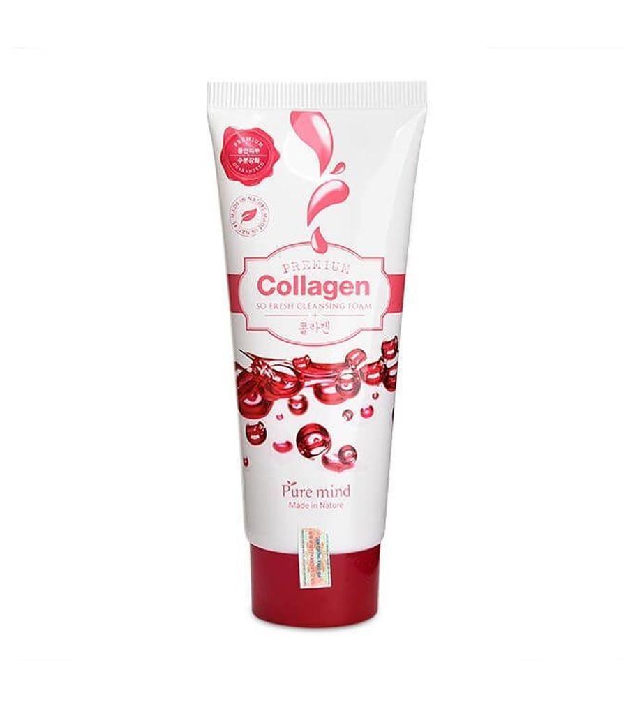 Sữa Rửa Mặt Tái Tạo Và Phục Hồi Da Pure Mind Collagen 100 ml - Hàn Quốc Chính Hãng