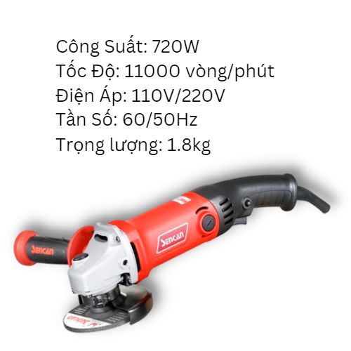 Máy mài góc tay dài công tắc bóp 100mm Sencan 541002