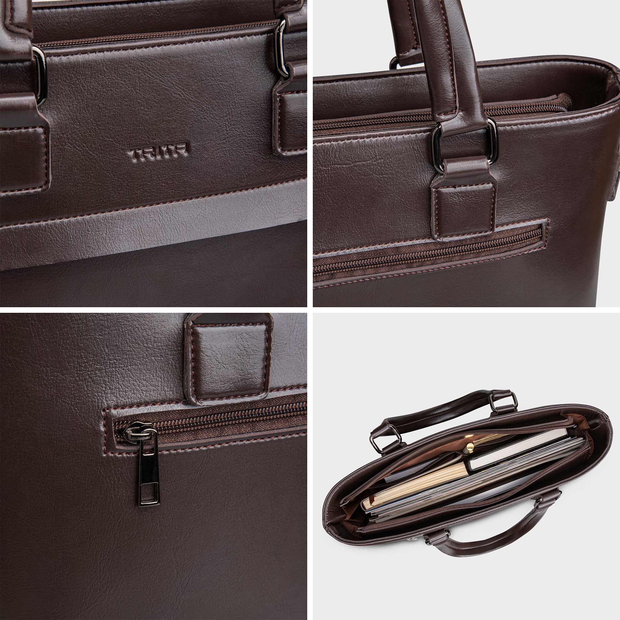 Cặp công sở Trita ( Thời trang nam phong cách đựng vừa laptop 13 inch - Cặp da TCA25 )