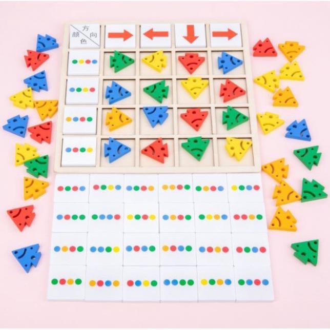 Bộ đồ chơi xếp hình mũi tên  SIÊU HOT  Trò chơi bằng gỗ nhiều màu sắc cho bé, kích thích phát triển tư duy