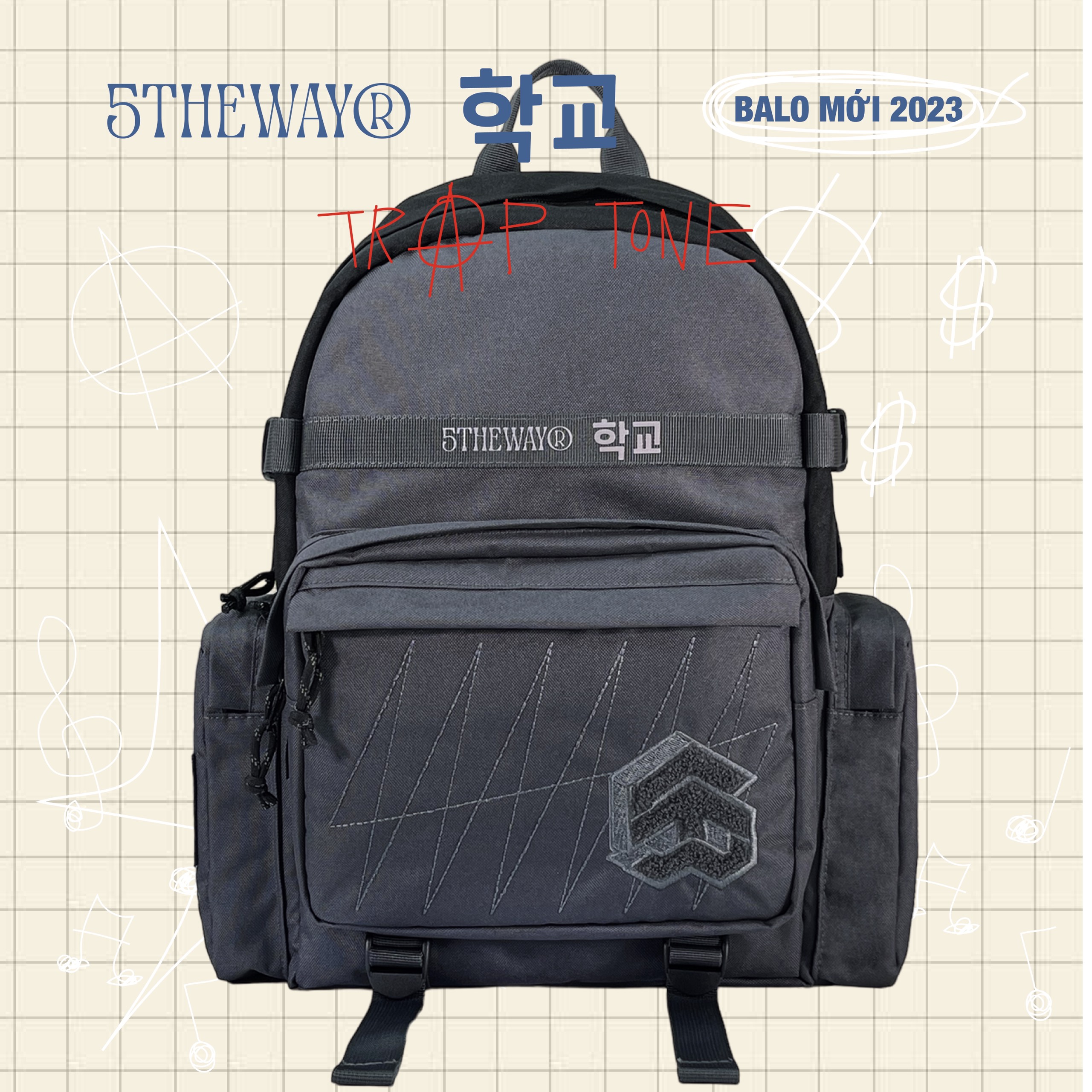 Balo 5THEWAY 학교 TRAP TONE ROCKET BACKPACK