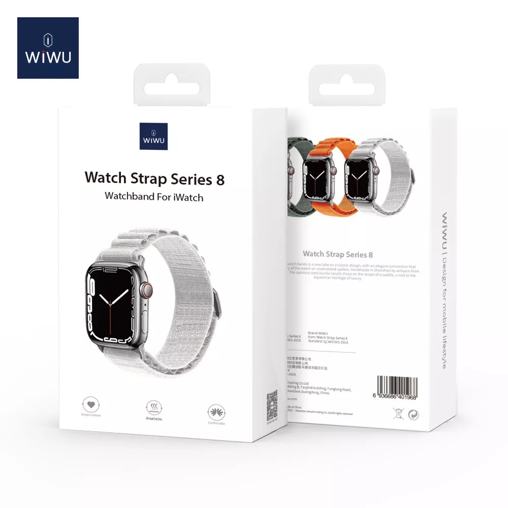 Dây Đồng Hồ Wiwu Watch Ultra Series 8 Cho Alpple Watch 38mm/40mm/41mm, 42mm/44mm/45mm/49mm Được Làm Bằng Nylon Bện - Hàng Chính Hãng