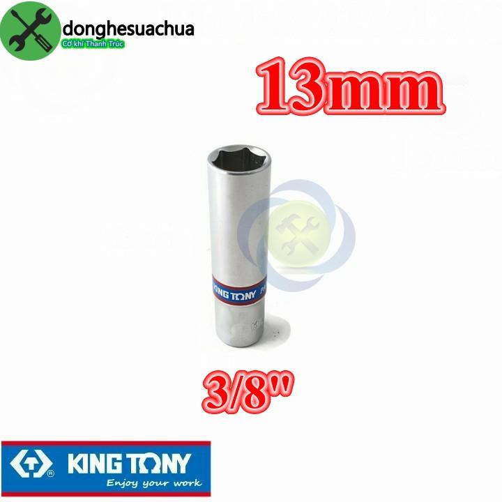 Tuýp 13mm loại 3/8 dài 63mm có 6 cạnh màu trắng Kingtony 323513M