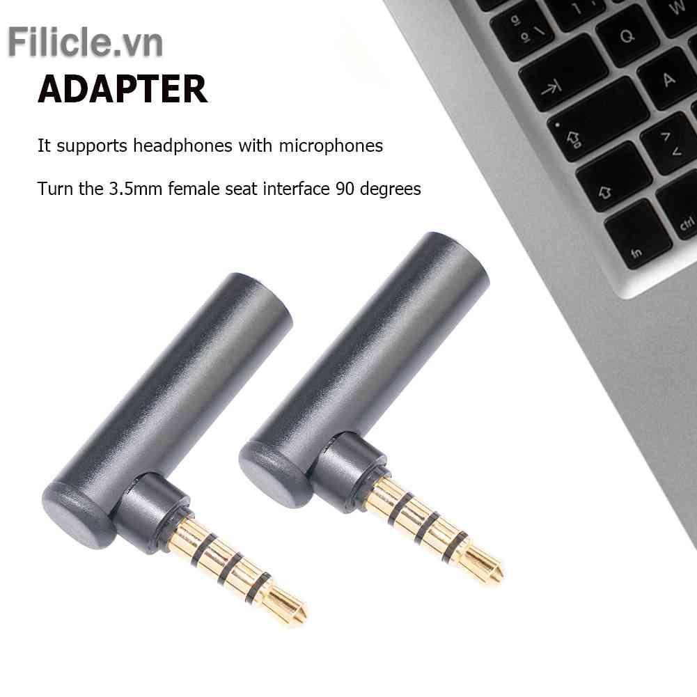 Bộ KếT NốI Âm Thanh 90 Độ 3.5mm ĐầU CắM Sang Lỗ CắM