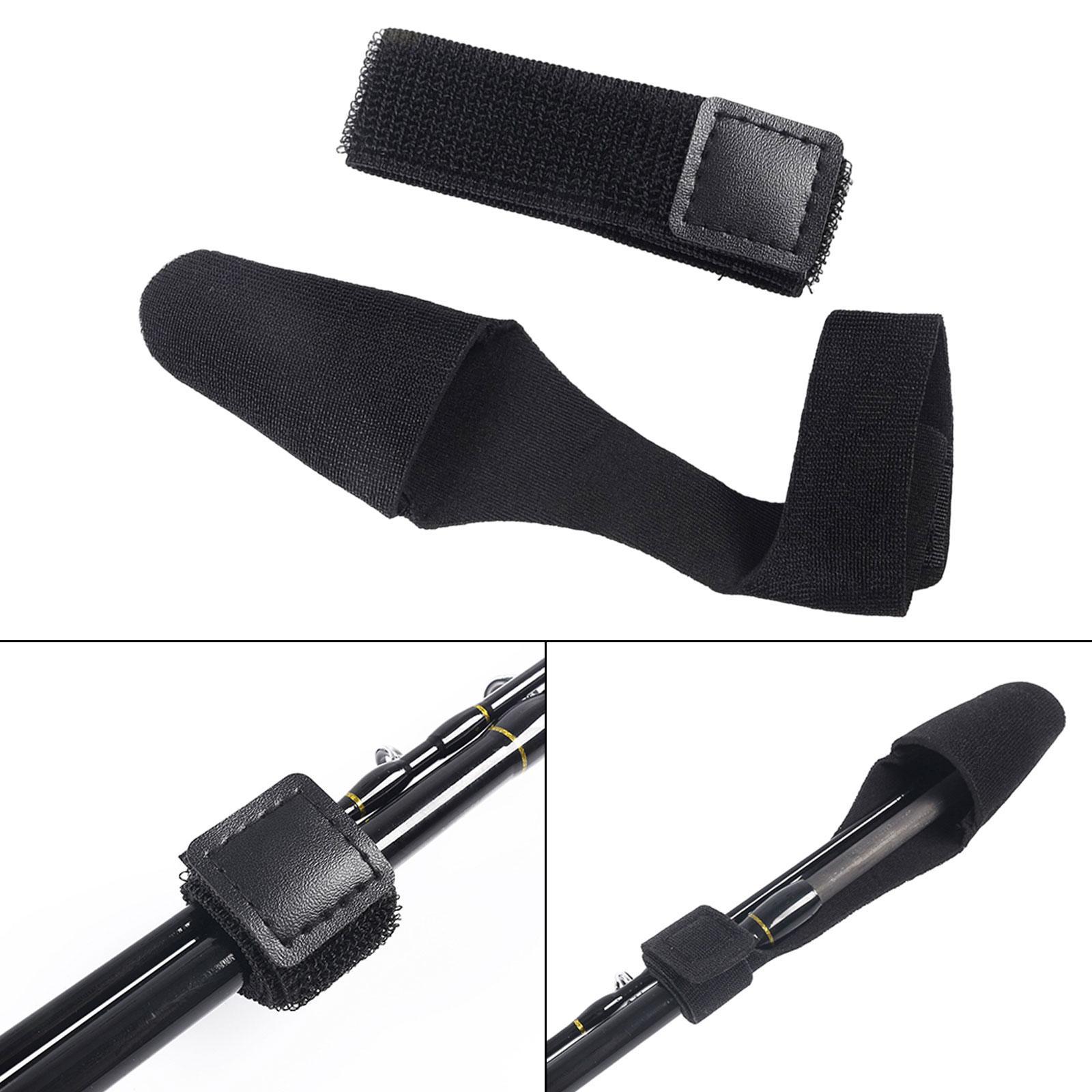2Pcs Fishing Rod Tip Cover and Tie Strap Fishing Pole Tip Protection Durable