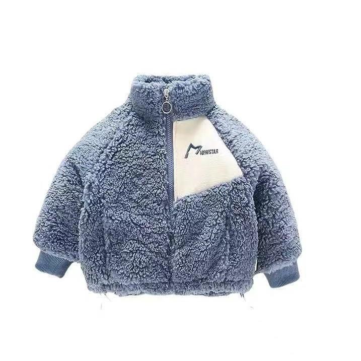 Áo khoác lông cừu lót bông dày ấm cho bé trai bé gái hàng đẹp size từ 7-28kg - SUMO KIDS