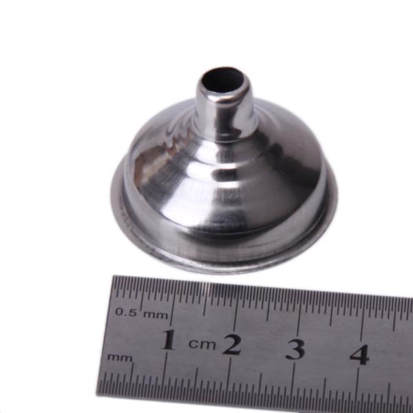 2Pcs Stainless Steel 3.6cm Dia. Small Funnel for Hip Flask Wine Vodka