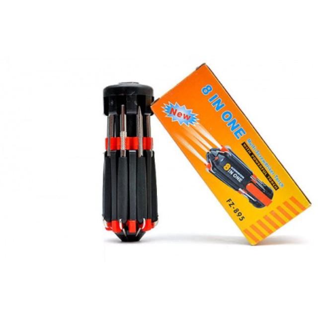 Bộ Tua Vít 8 Trong 1 Có Đèn Pin Fz 895