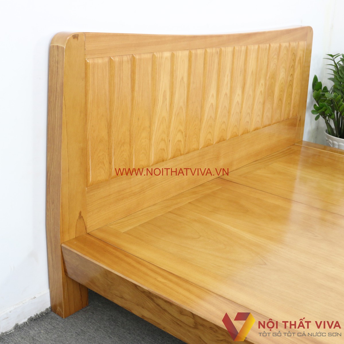 Giường Gỗ Gõ Đỏ Hiện Đại Chân Quỳ Kiểu Nhật Sang Trọng Đẳng Cấp