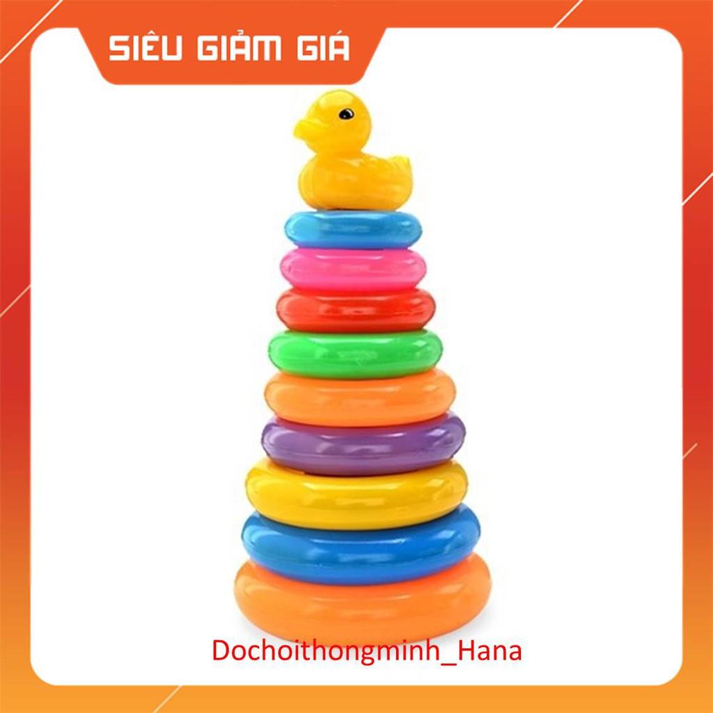 Tháp Vòng Xếp Chồng HCM-GIÁ SỈ 9 Tầng vòng nhiều màu sắc,bé vừa chơi vừa luyện tư duy kích thước và học màu sắc.