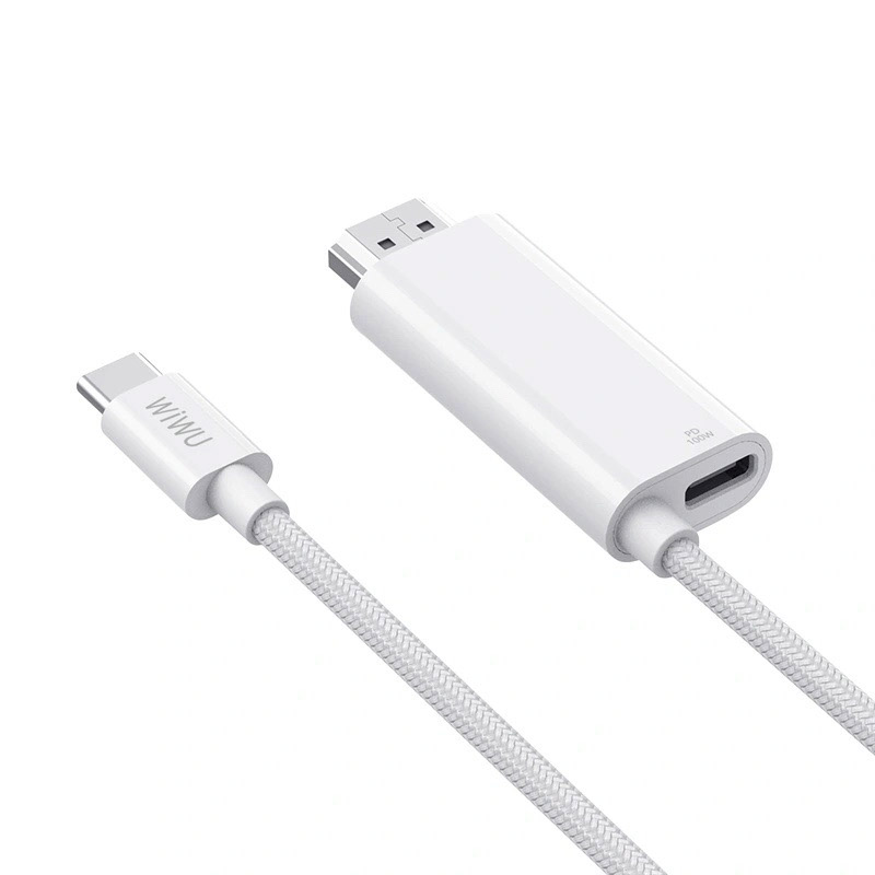 Cáp truyền hình ảnh lên Tivi WiWU HDMI PS001 Type C to HDMI - hàng chính hãng