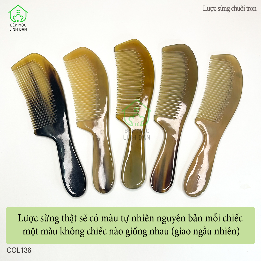 Lược Sừng Mẫu Chuôi Trơn Cao Cấp (Size: L-18cm) Cầm Vừa Tay [COL136]