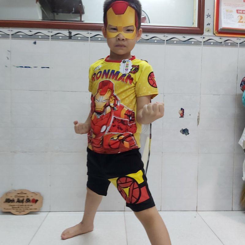Bộ đồ người sắt kèm choàng và mặt nạ 3D cho bé