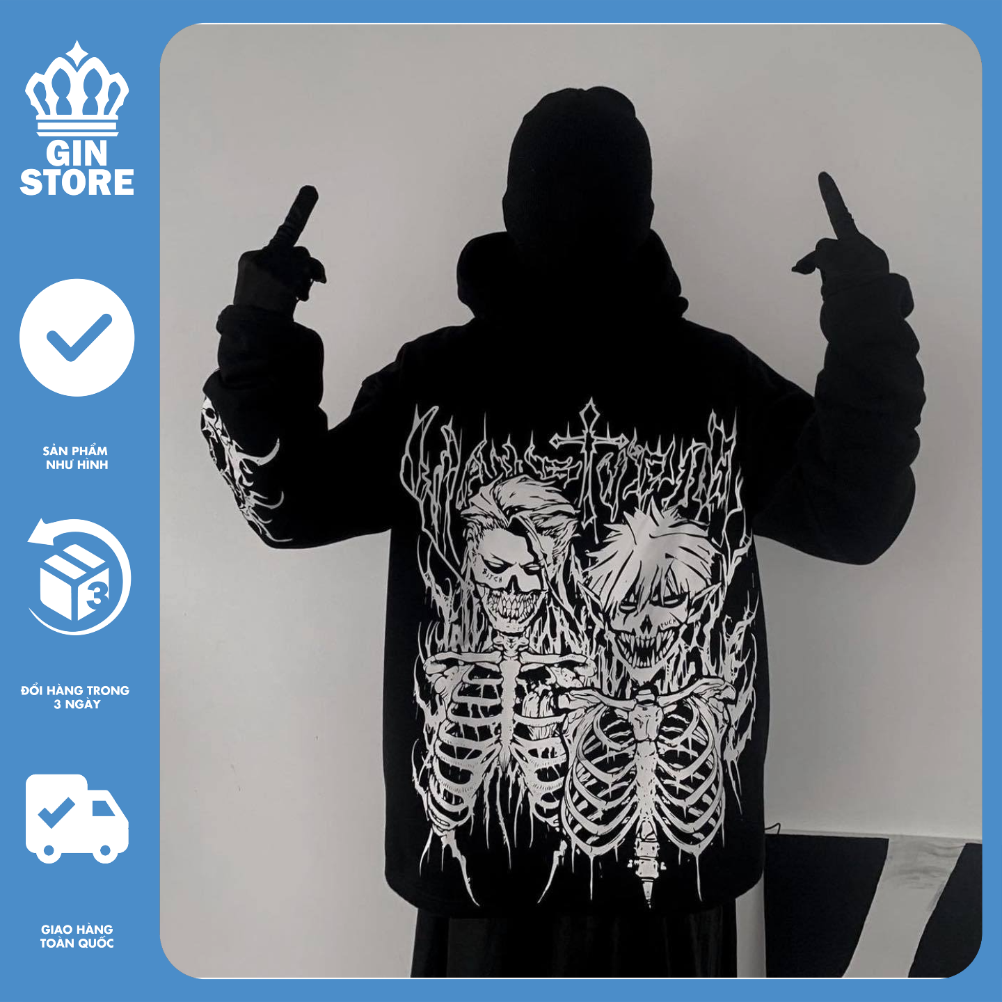 Áo khoác hoodie VAH studio form rộng nam nữ , Áo khoác nỉ local brand monster oversize , chất nỉ bông thời trang unisex - Gin Store