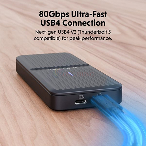 Hộp đựng ổ cứng HyperDrive Next USB4 80Gbps M.2 PCle Enclosure HD2500 - Hàng chính hãng