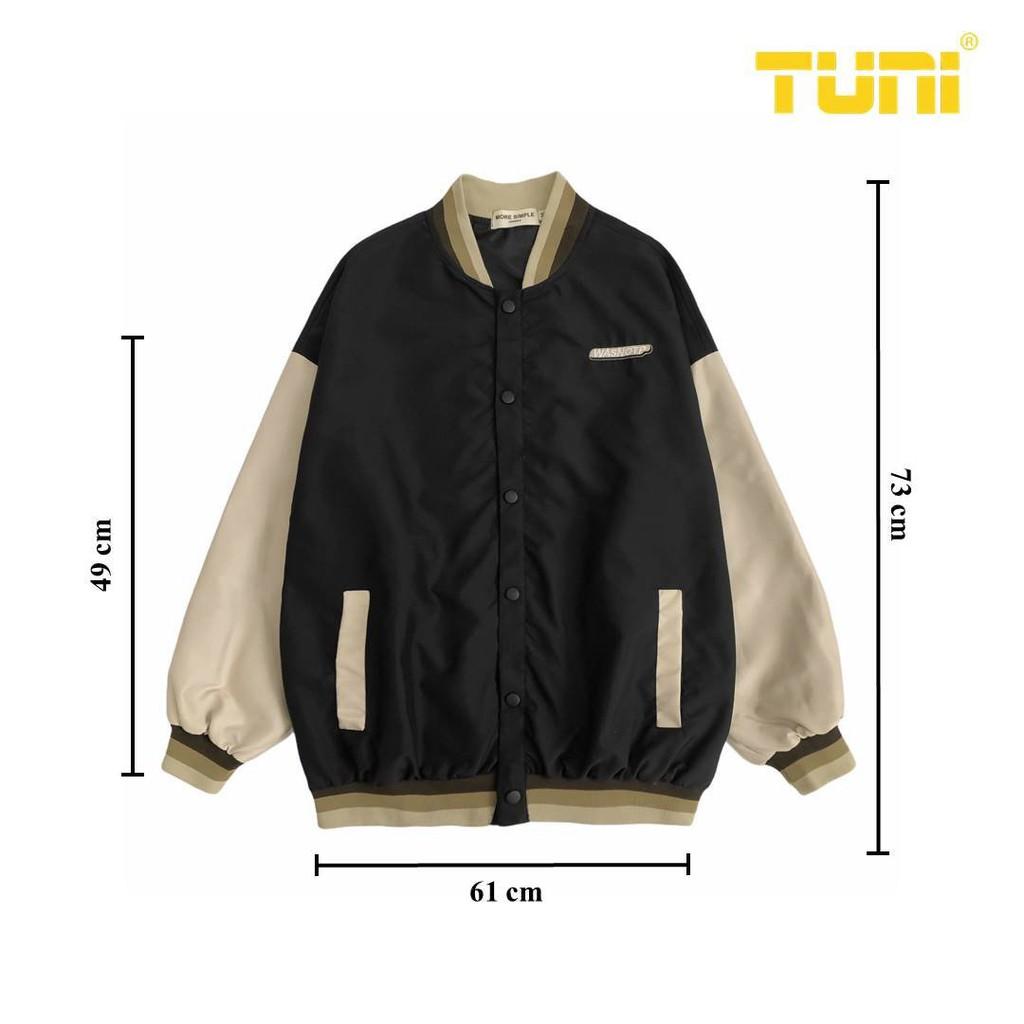 Áo khoác nam nữ form rộng tay dài BOMBER WAS ulzzang (ẢNH THẬT)