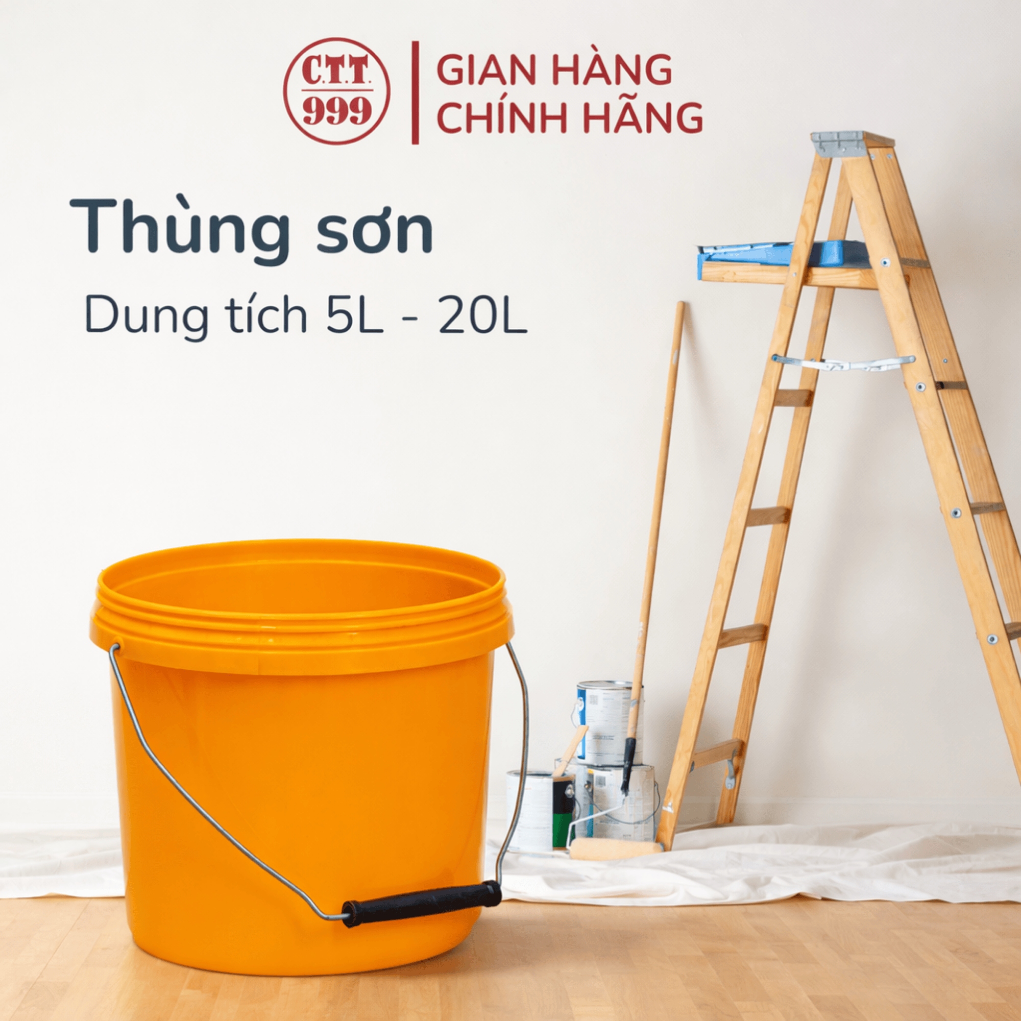 Thùng sơn nhựa không nắp Chấn Thuận Thành