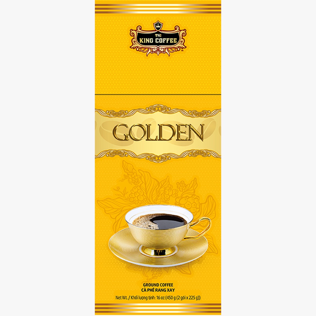 Cà Phê Rang Xay Cao Cấp Golden KING COFFEE - Hộp cao cấp 450g