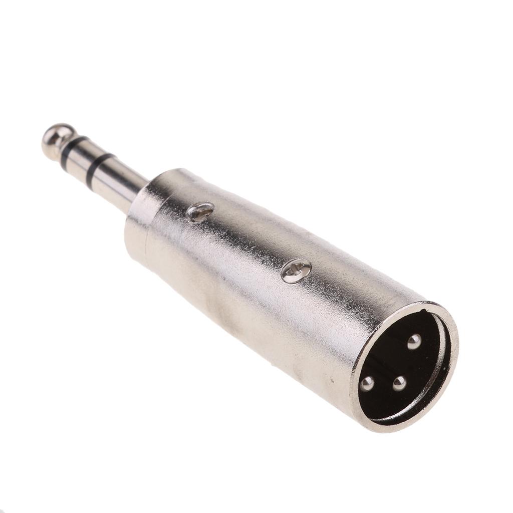 6.35 Mm TS Stereo Nam Cắm Để XLR Âm Thanh Adapter Chuyển Đổi
