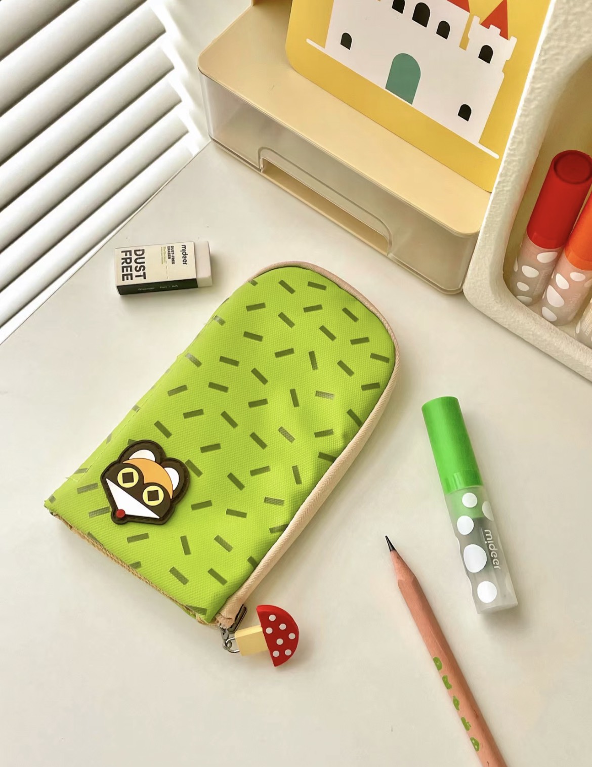 Hộp túi đựng bút cho bé mideer Artist Reversible Twins Pen Pouch