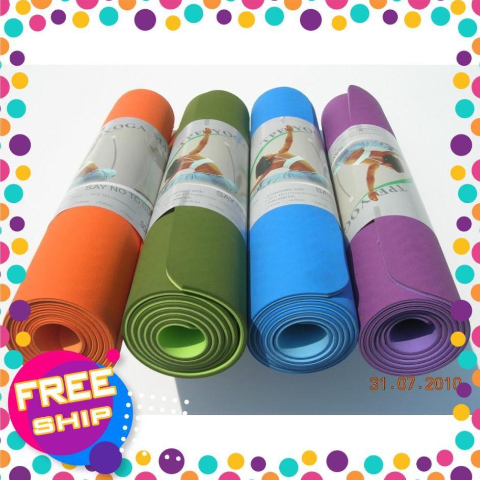 SALE CUỐI TUẦN : Thảm Yoga TPE EcoFriendly 2 lớp cao cấp dày