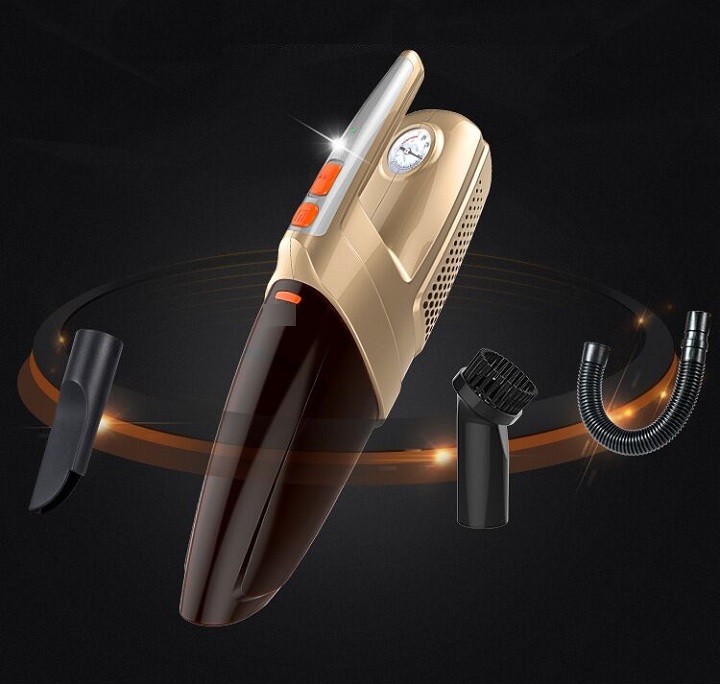 Máy bơm lốp kiêm hút bụi khử mùi ô tô cầm tay thông minh cao cấp E02