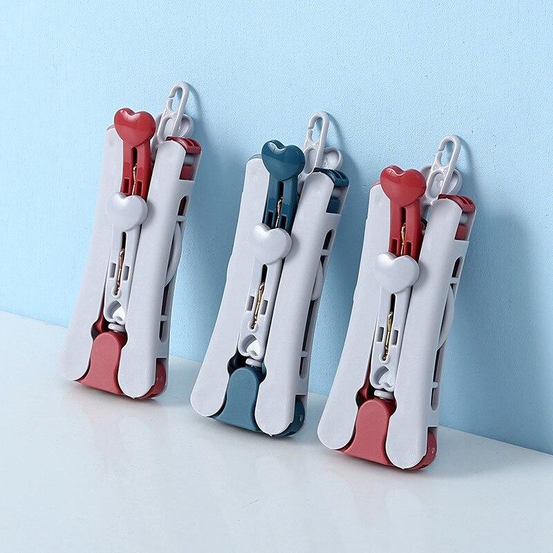 6 Pcs Travel Hangers with Clips Portable Folding Clothes Hangers for Scarves Suits Trousers Pants Shirts Socks Underwear Hanger