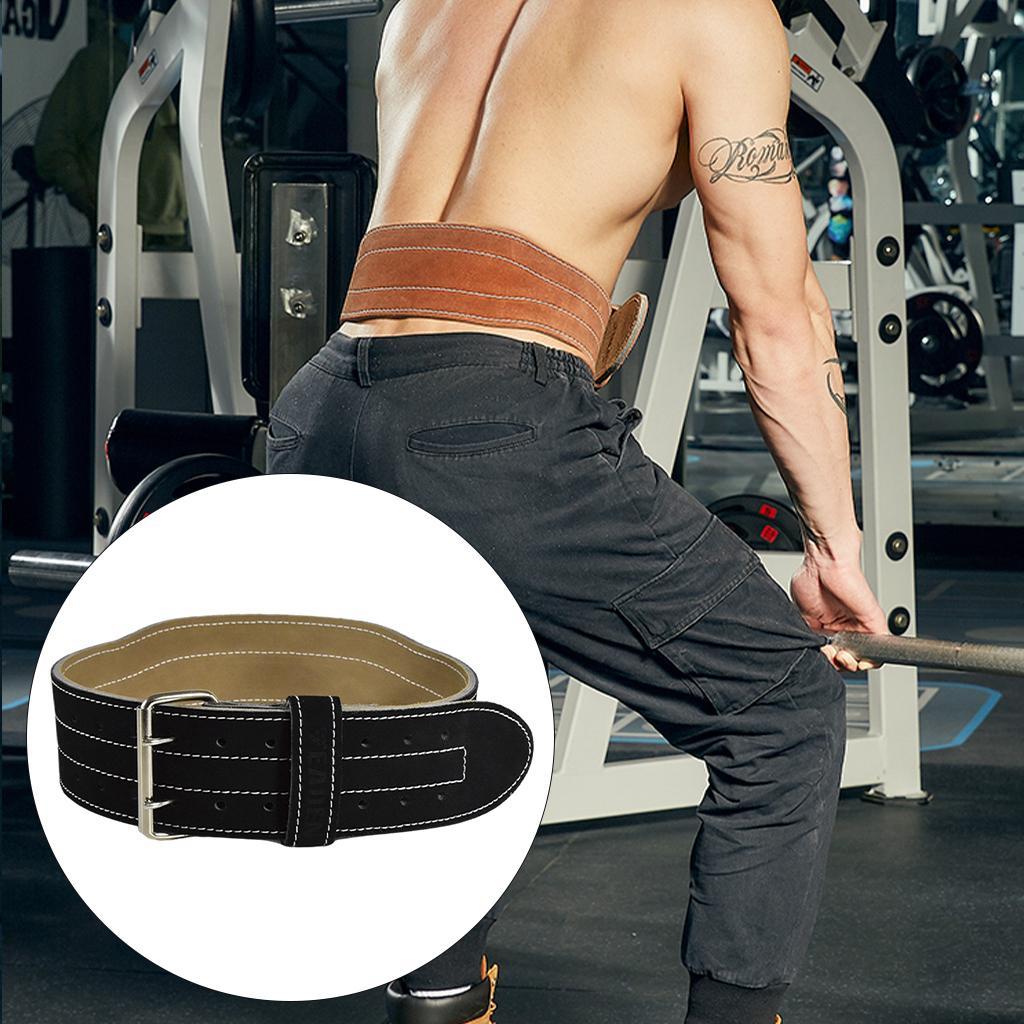 Weight Lifting Belt Training Gym Fitness Bodybuilding Back Support M Black