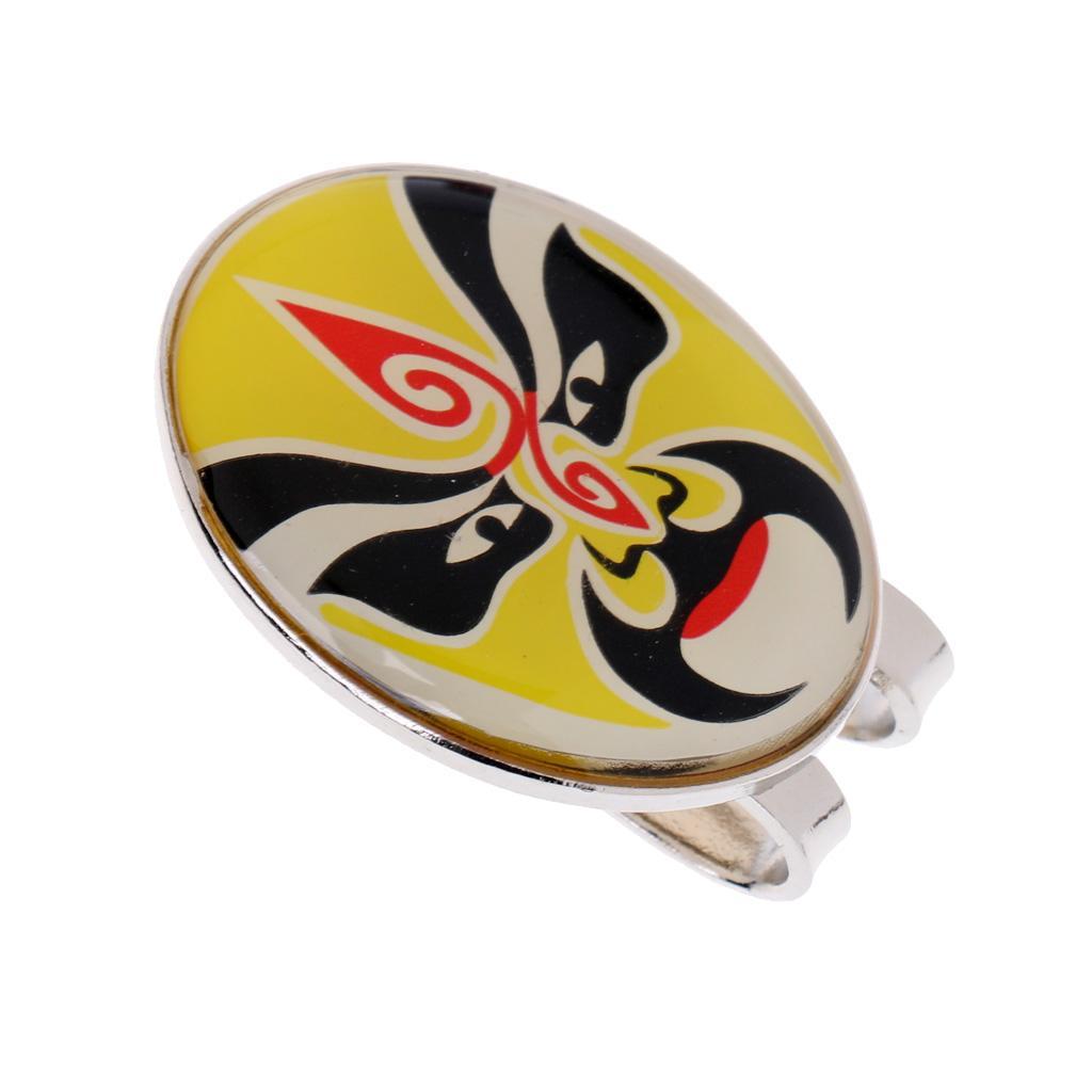 2x Mini Alloy Golf Ball Marker with  Golf Hat Clip Funny Chinese   Design - golf Gifts for Men d Women