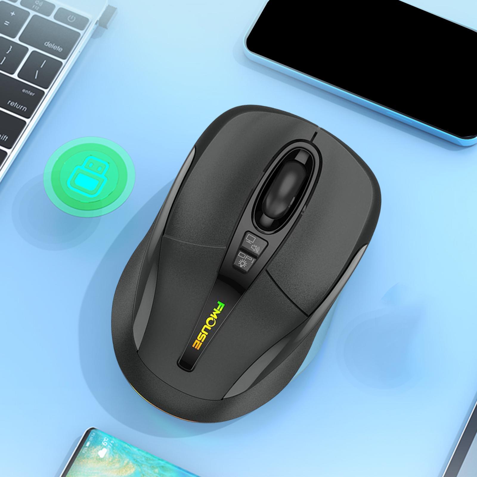 Bluetooth Mouse Portable Type for Windows 8 and above Office Elegant Black