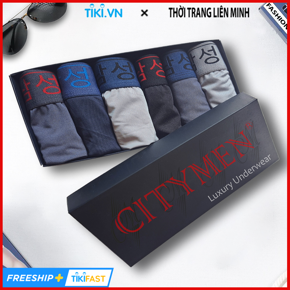 Hộp 5 Quần Lót Nam lưng Hàn Quốc hiệu CITYMEN vải thun lạnh 4 chiều cao cấp, sịp nam - LMTK-HANAL ( Giao màu ngẫu nhiên )