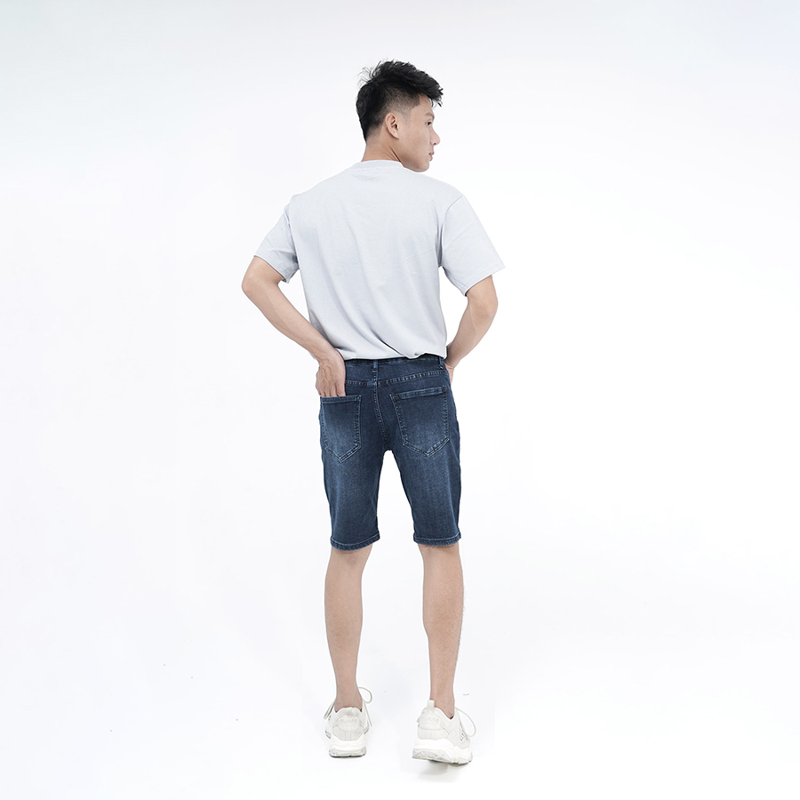 Quần Short Jeans Nam Cao Cấp HUNTER X-RAYS Form  Slimfit Thun Màu Xanh Nam Tính S61