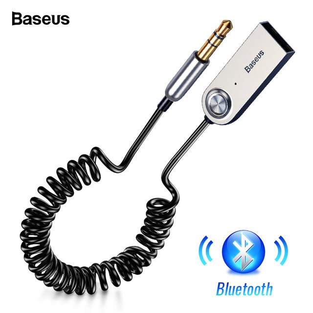 Dây cáp âm thanh USB Blueooth kết nối qua jack 3.5mm phát bluetooth cho loa thường loa xe hơi ô tô Baseus BA01