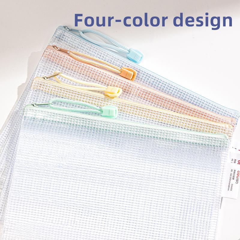 Túi Lưới Đựng Đồ Trong Suốt - Deli 63480A-KM-01 (Mẫu Màu Giao Ngẫu Nhiên)