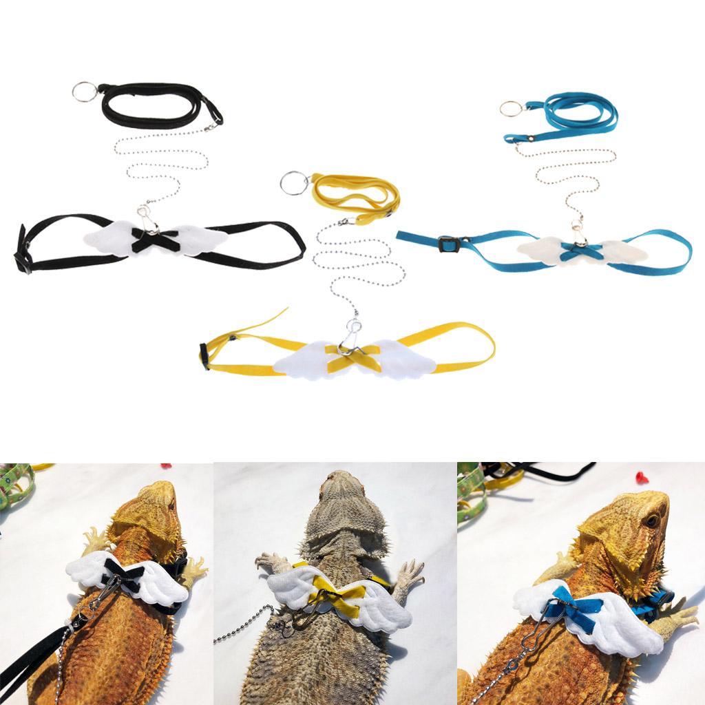 Bearded Dragon Reptile Lizard Gecko Turtle Tortoise Adjustable Harness Leash