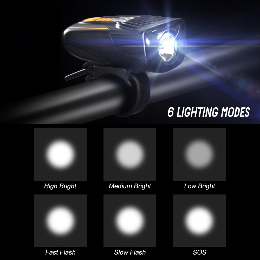 Đèn LED Siêu Sáng Gắn Phía Trước Xe Đạp Chống Nước Có Thể Sạc Lại Cho Xe Đạp MTB