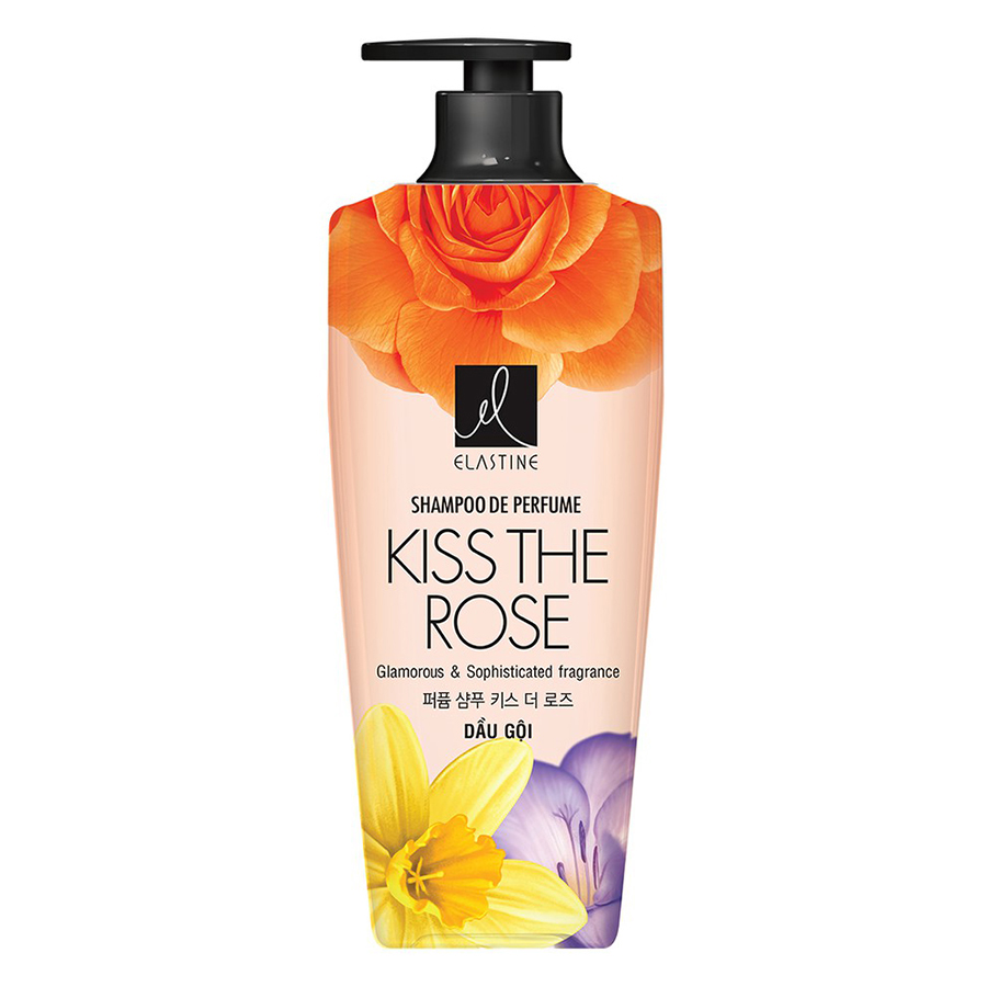 Combo Gội Xả Nước Hoa Elastine De Perfume Kiss The Rose (600ml)