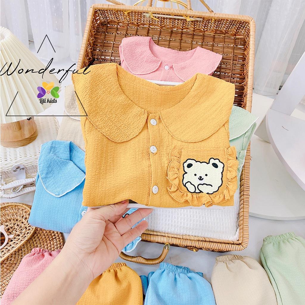 đồ bộ bé gái đồ bộ cho bé mặc nhà chất xốp đũi loại 1 lili.kids BDT07