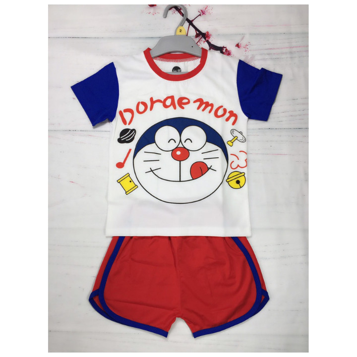 Đồ bộ bé trai hình DOREMON - Đồ bộ đẹp từ 9-36kg - Thun cotton - Kiến Lửa