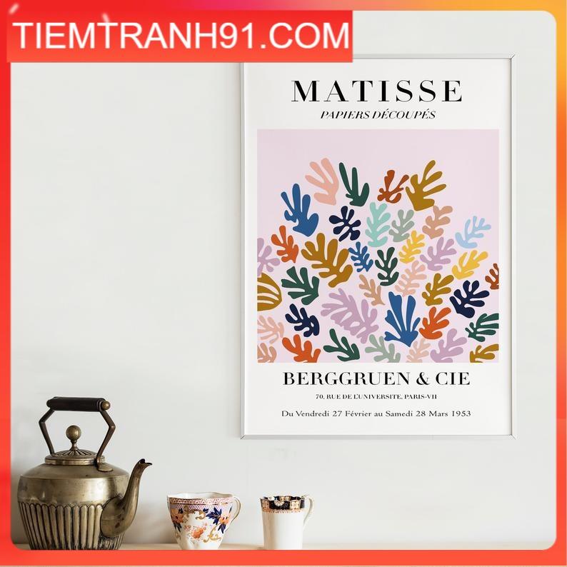 Tranh treo tường | Tranh Matisse Cutout Poster, Berggruen &amp; Cie, Henri Matisse Print, Papiers Découpés