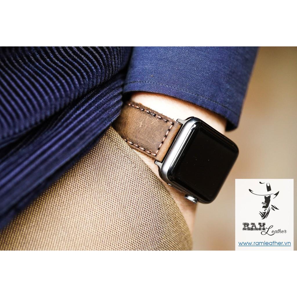 DÂY ĐỒNG HỒ DA SÁP NGỰA  DÀNH CHO DÒNG  APPLE WATCH – RAM BAUHAUS 1950 CHÍNH HÃNG