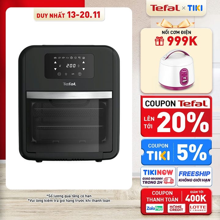 Nồi chiên, nướng, quay không dầu điện tử Tefal FW501815, dung tích 11L - Hàng chính hãng