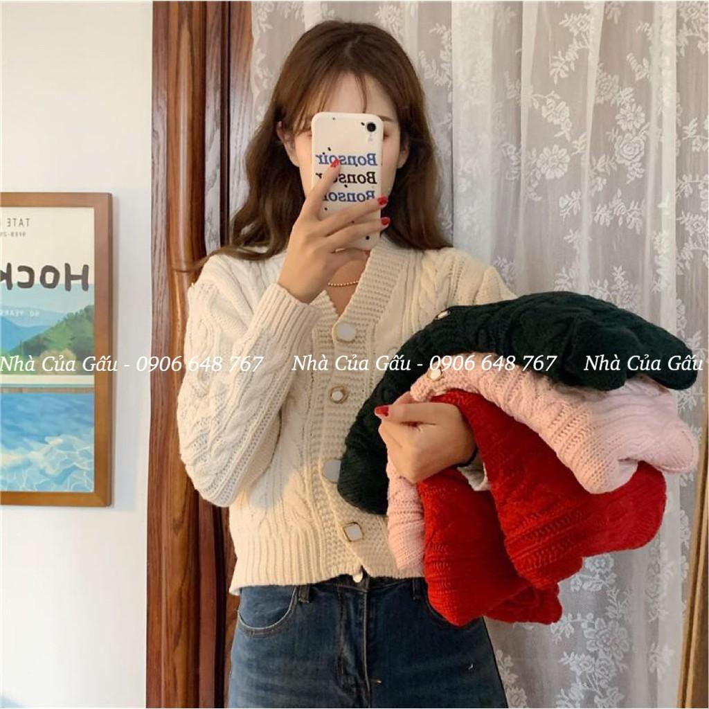 Áo khoác cardigan len đẹp 4 cúc phong cách