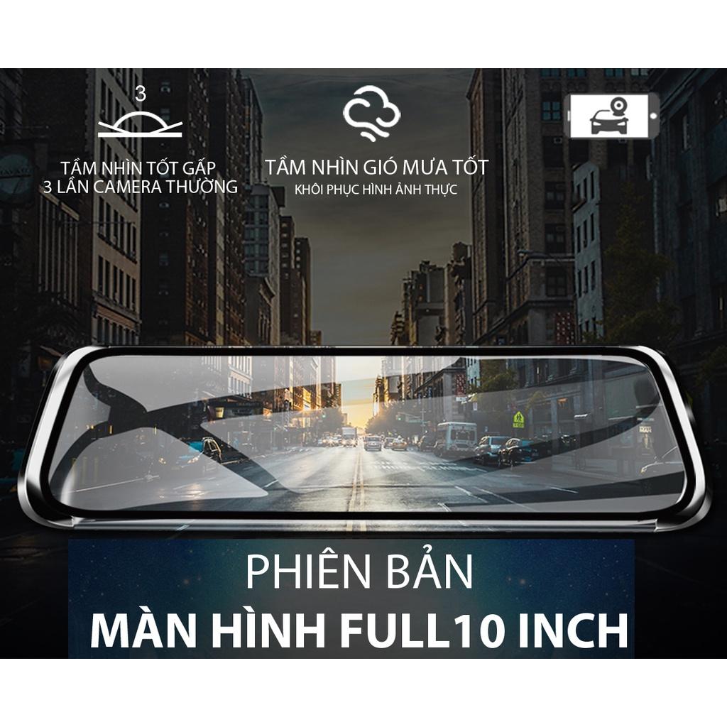 Camera Hành Trình Gương Anytek A26 Quay 2K UHD Màn Hình Cảm Ứng 10 Inch - Hàng chính hãng